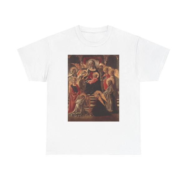 LIPPI, Fra Filippo  - 1430-Madonna and Child Enthroned with Saints (Artwork) T-Shirt