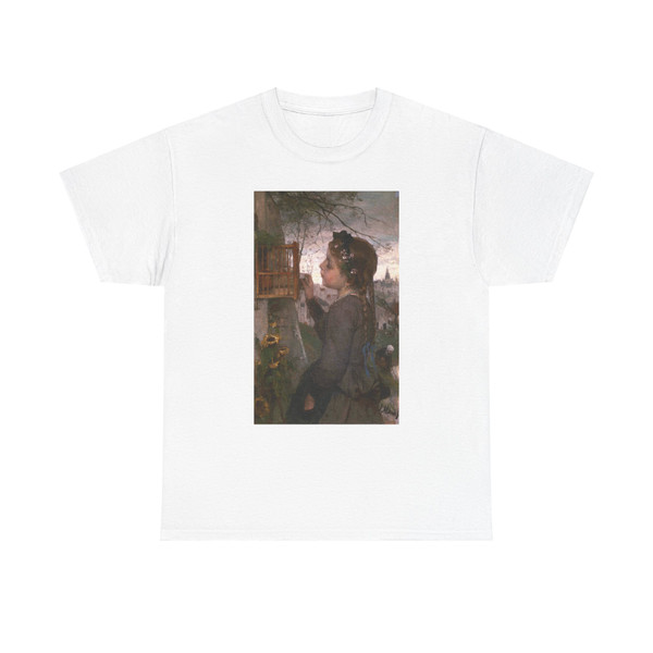 MARIS, Jacob - A Girl feeding a Bird in a Cage (Artwork) T-Shirt