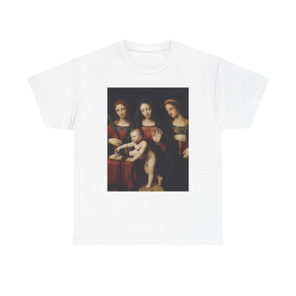 LUINI, Bernardino - Madonna and Child with Sts Catherine and Barbara (Artwork) T-Shirt