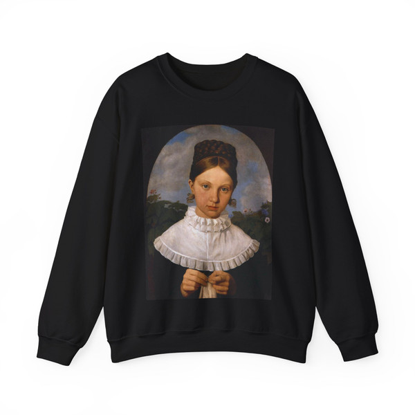 HESS, Heinrich Maria von - HESS, Heinrich Maria von - Portrait of Fanny Gail (Artwork) Crewneck Sweatshirt
