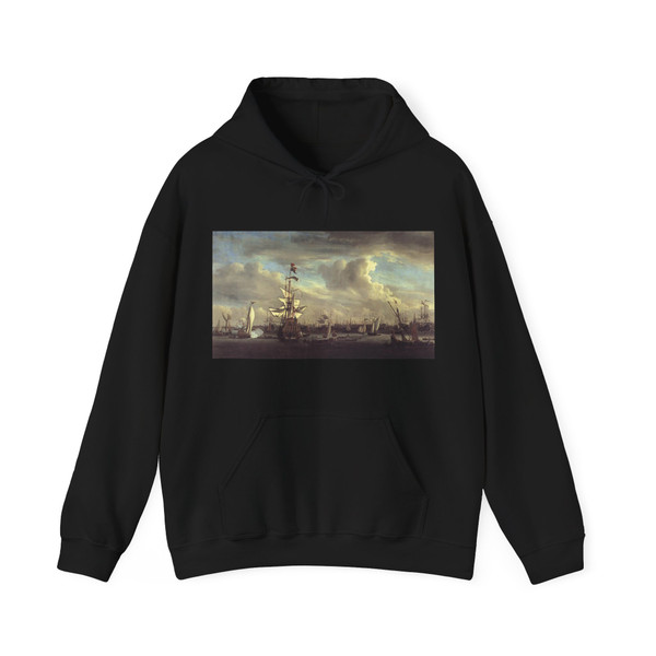 VELDE, Willem van de, the Younger - The Gouden Leeuw before Amsterdam (Artwork) Hoodie