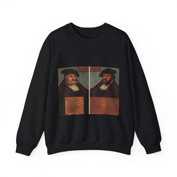 CRANACH, Lucas the Younger - Portrait of Johannes Cuspinian d1 (13) (Artwork) Crewneck Sweatshirt
