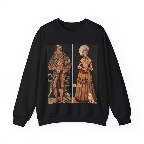 CRANACH, Lucas the Younger - Portrait of Johannes Cuspinian d1 (12) (Artwork) Crewneck Sweatshirt