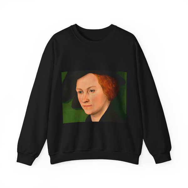 CRANACH, Lucas the Younger - Portrait of Johannes Cuspinian d1 (8) (Artwork) Crewneck Sweatshirt