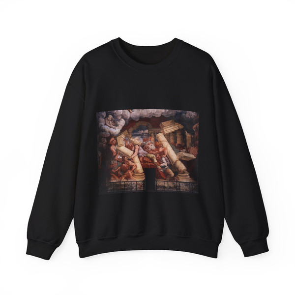 GIULIO Romano - The Fall of the Gigants from Mount Olympus (Artwork) Crewneck Sweatshirt