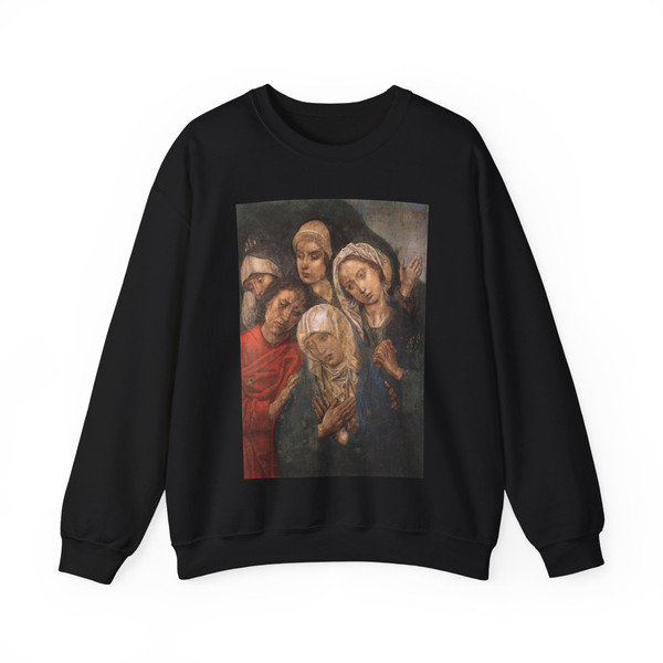 GOES, Hugo van der - Deposition Diptych (Small Deposition, right wing) (Artwork) Crewneck Sweatshirt