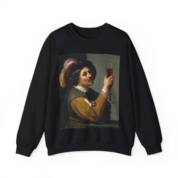 BIJLERT, Jan van - Young Man Drinking a Glass of Wine (Artwork) Crewneck Sweatshirt