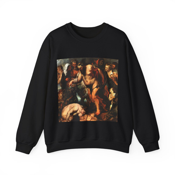 RUBENS, Peter Paul - Drunken Silenus (Artwork) Crewneck Sweatshirt