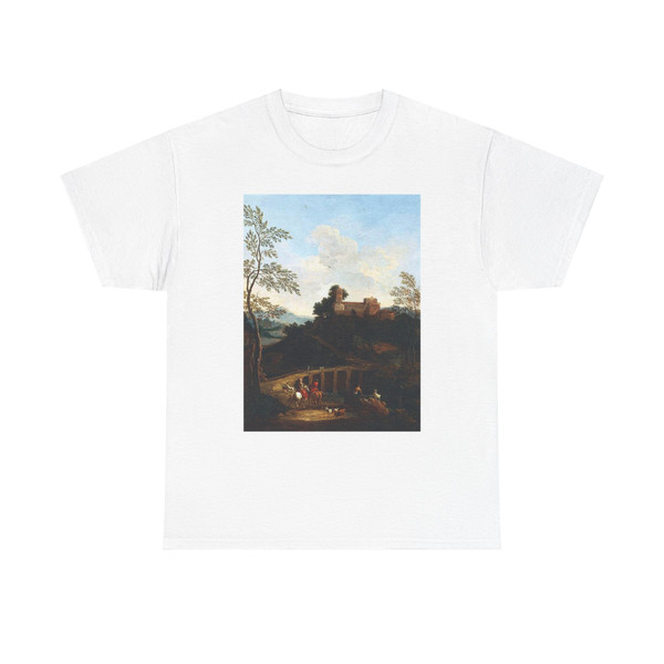BUSIRI, Giovanni Battista - Roman Landscape near to a Bridge (Artwork) T-Shirt