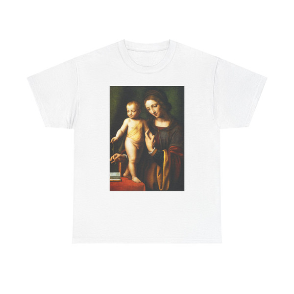 LUINI, Bernardino - The Virgin and Child with a Columbine (Artwork) T-Shirt