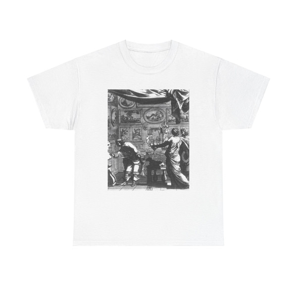 CHAUVEAU, Francois - Frontispiece to 'Cabinet de M. de Scudery' (Artwork) T-Shirt