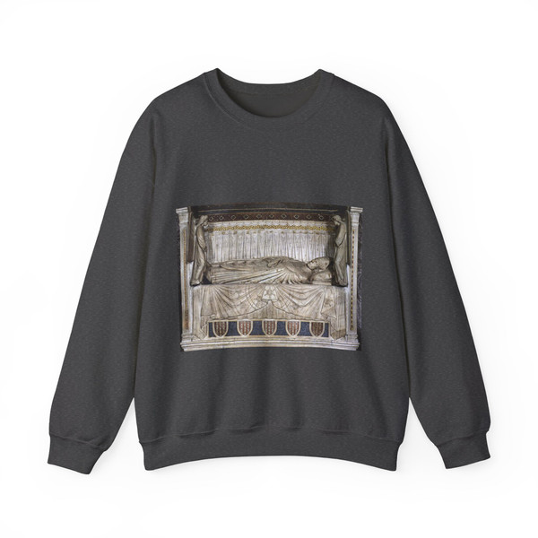 COSMA, Giovanni di - Tomb of Cardinal Garcia Gudiel (detail) (Artwork) Crewneck Sweatshirt