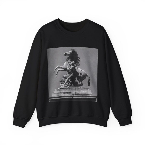 COUSTOU, Guillaume I - Horse Tamer from Marly-le-Roi3 (Artwork) Crewneck Sweatshirt