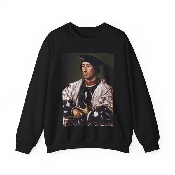 GOSSAERT, Jan (called Mabuse) - Portrait of Baudouin of Burgundy (Artwork) Crewneck Sweatshirt