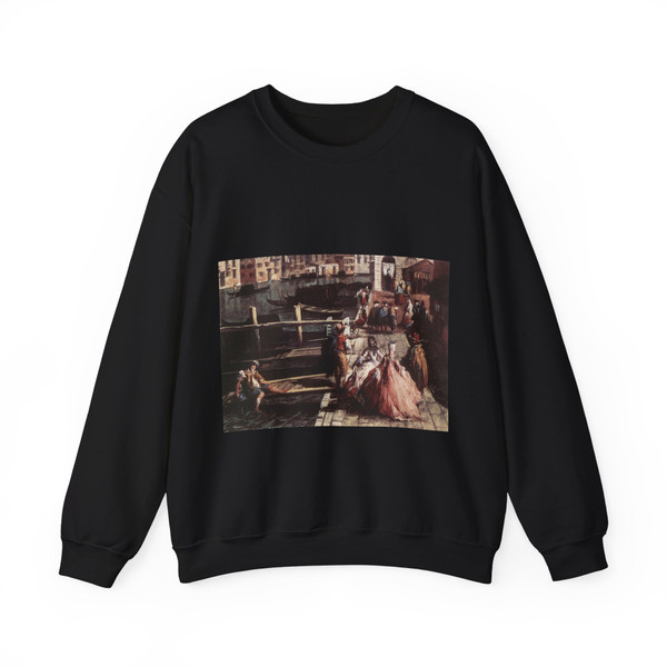 MARIESCHI, Michele - The Grand Canal at San Geremia (detail) (Artwork) Crewneck Sweatshirt