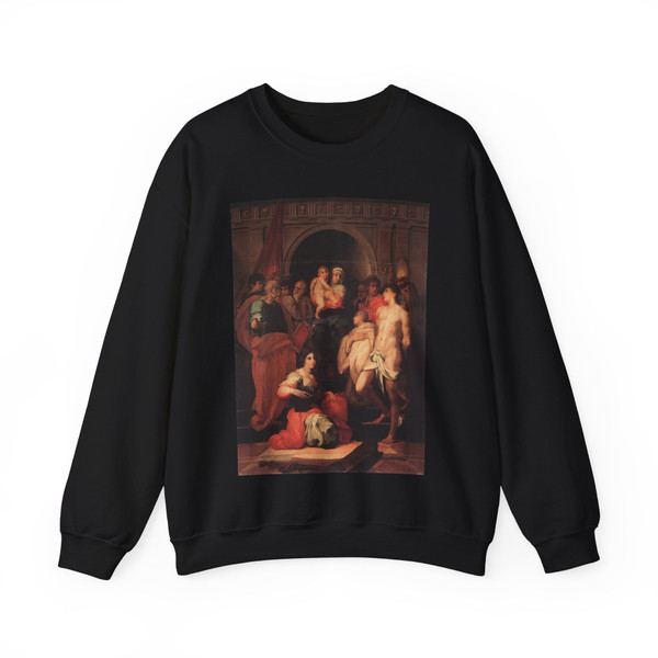ROSSO Fiorentino - Madonna Enthroned and Ten Saints (Artwork) Crewneck Sweatshirt