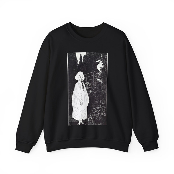 BEARDSLEY, Aubrey - Frontispiece to The Pierrot of the Minute (Artwork) Crewneck Sweatshirt