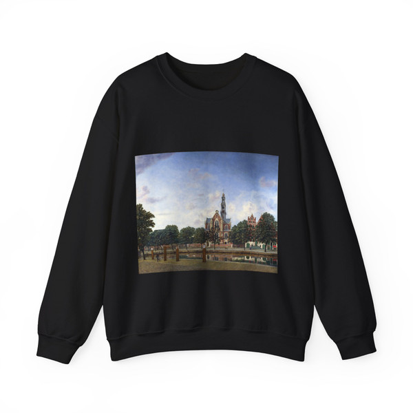 HEYDEN, Jan van der - View of the Westerkerk, Amsterdam (Artwork) Crewneck Sweatshirt