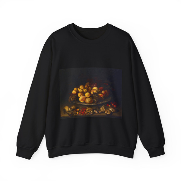 AST, Balthasar van der - Plate with Fruits and Shells (Artwork) Crewneck Sweatshirt