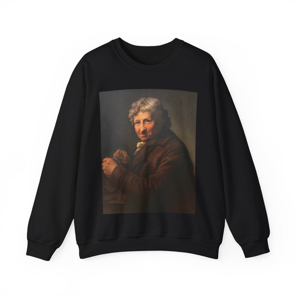 GRAFF, Anton - Portrait of the Painter Daniel Nikolaus Chodowiecki (Artwork) Crewneck Sweatshirt