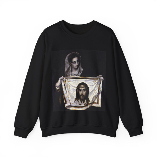 GRECO, El -1576-80- St Veronica Holding the Veil (Artwork) Crewneck Sweatshirt