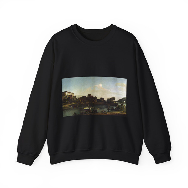 BELLOTTO, Bernardo - Dresden - Pirna Seen from the Harbour Town (Artwork) Crewneck Sweatshirt