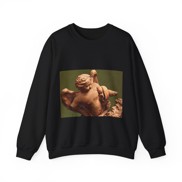 BERNINI, Gian Lorenzo - 1650 - Habakkuk and the Angel (detail) (Artwork) Crewneck Sweatshirt