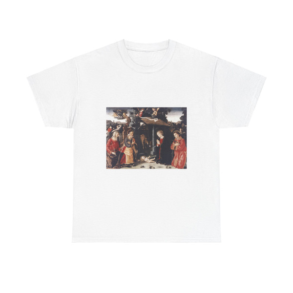 ANTONIAZZO Romano - Nativity with Sts Lawrence and Andrew (Artwork) T-Shirt