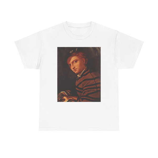 LOTTO, Lorenzo -1524-26-Young Man with Book (Artwork) T-Shirt