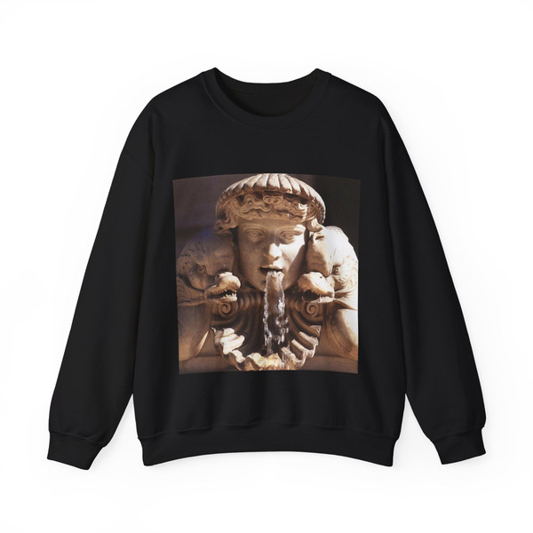 BERNINI, Gian Lorenzo - 1650 - Fountain of the Moor (detail) (Artwork) Crewneck Sweatshirt