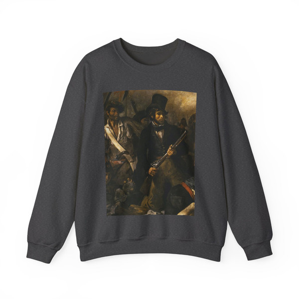 DELACROIX, EUGENE - Liberty Leading the People (detail)2 (Artwork) Crewneck Sweatshirt