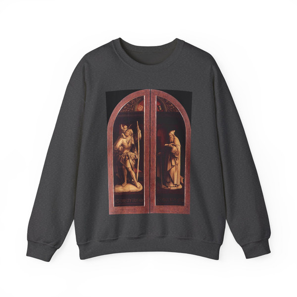 CORNELISZ van Oostsanen, Jacob - Sts Christopher and Anthony (Artwork) Crewneck Sweatshirt
