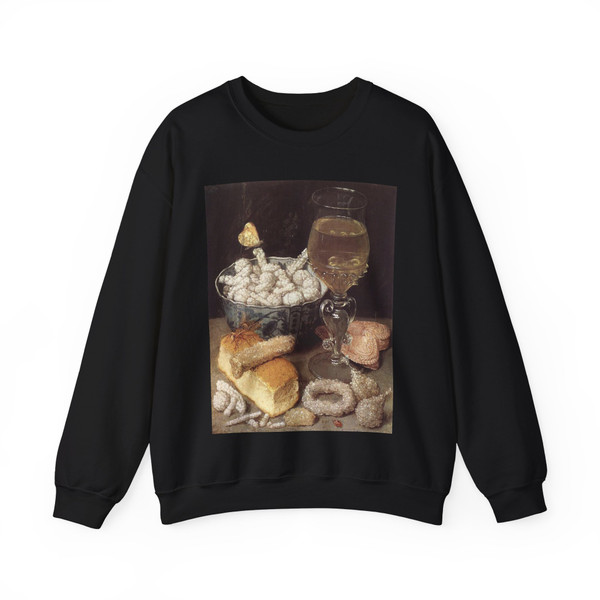 FLEGEL, Georg - Still-Life with Bread and Confectionary (Artwork) Crewneck Sweatshirt