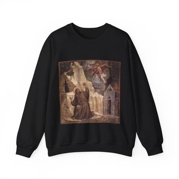 GIOTTO di Bondone - 1. Stigmatisation of Saint Francis (Artwork) Crewneck Sweatshirt