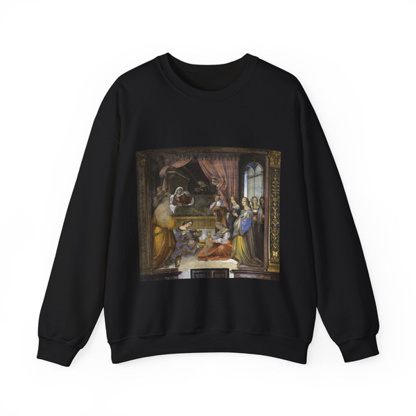GIROLAMO del Pacchia - The Birth of the Virgin (Artwork) Crewneck Sweatshirt