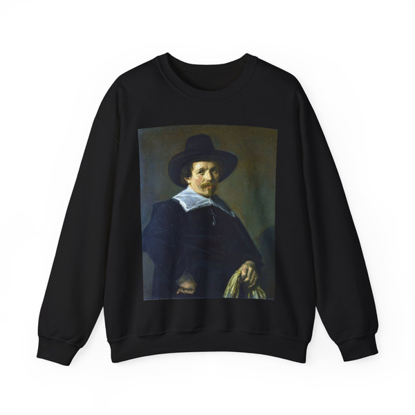 HALS, Frans - Portrait of a Man holding Gloves (Artwork) Crewneck Sweatshirt