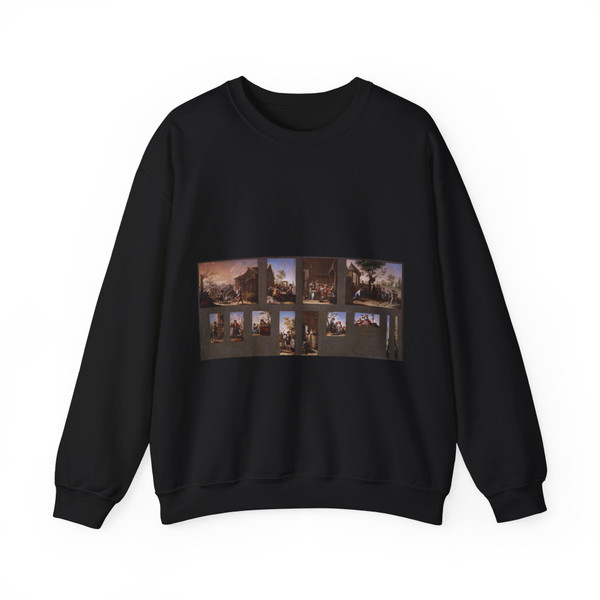 BAYEU Y SUBIAS, Francisco - Painting with Thirteen Sketches (Artwork) Crewneck Sweatshirt