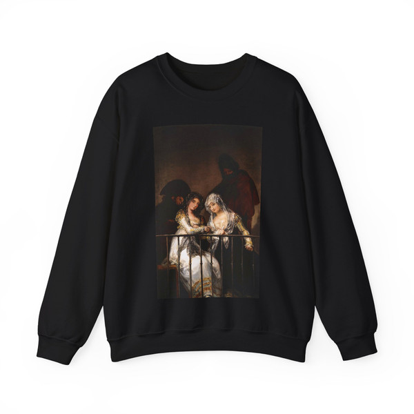 GOYA Y LUCIENTES, Francisco de - Majas on Balcony (Artwork) Crewneck Sweatshirt