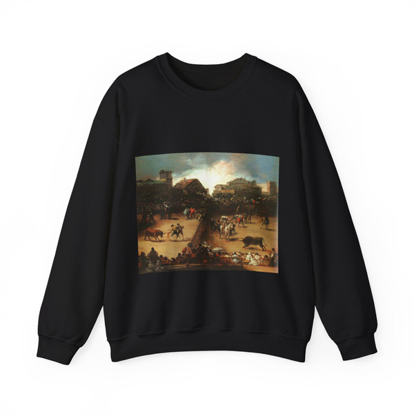 GOYA Y LUCIENTES, Francisco de - The Bull fight (Artwork) Crewneck Sweatshirt
