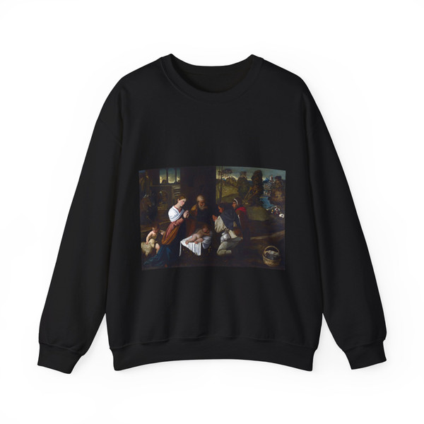 ASOLA Bernardino da - The Adoration of the Shepherds (Artwork) Crewneck Sweatshirt