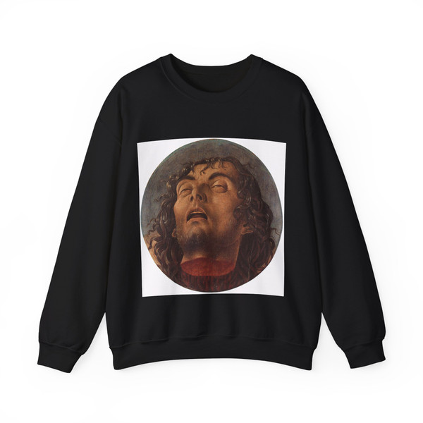 BELLINI, Giovanni - 1460-69 - Head of the Baptist (Artwork) Crewneck Sweatshirt