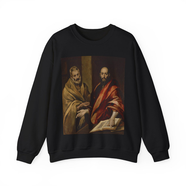 GRECO, El -1591-95- Apostles Peter and Paul (Artwork) Crewneck Sweatshirt