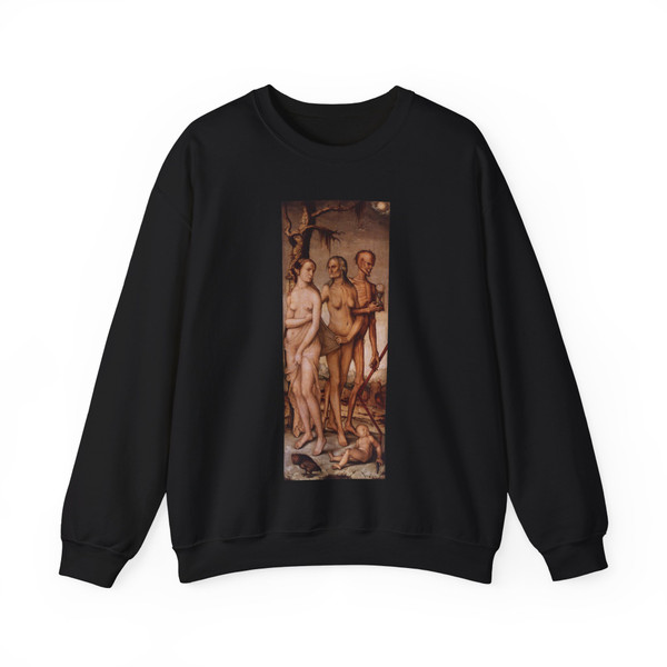 BALDUNG GRIEN, Hans - allegory -Three Ages of Man (Artwork) Crewneck Sweatshirt