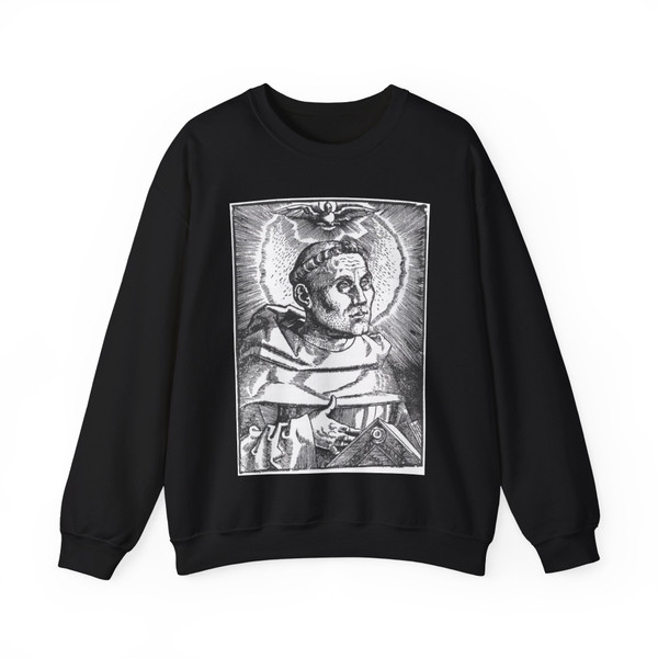 BALDUNG GRIEN, Hans - graphics - Portrait of Martin Luther (Artwork) Crewneck Sweatshirt
