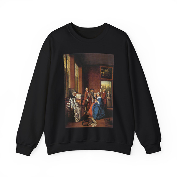 HOREMANS, Jan Jozef II - Concert in an Interior (Artwork) Crewneck Sweatshirt