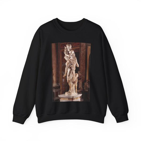 BERNINI, Gian Lorenzo - 1610 - Aeneas, Anchises, and Ascanius (Artwork) Crewneck Sweatshirt