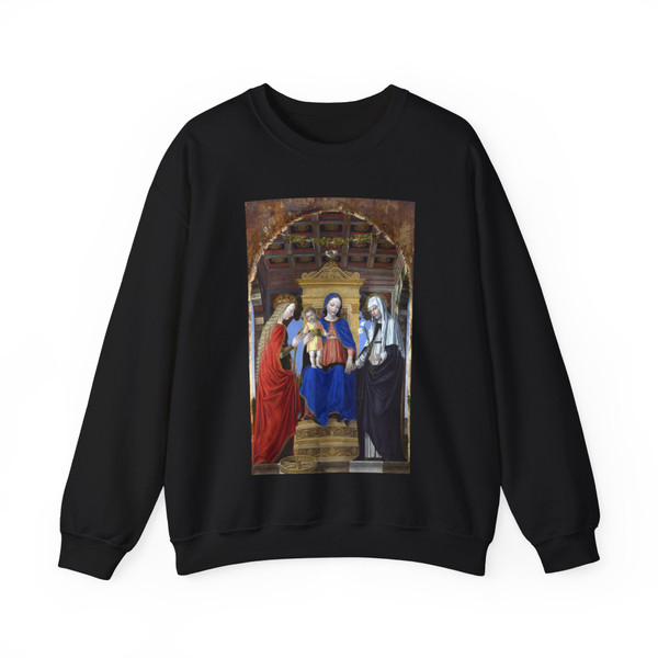 BERGOGNONE, Ambrogio - The Virgin and Child with Saints (Artwork) Crewneck Sweatshirt