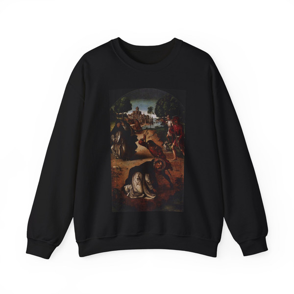 BERRUGUETE, Pedro - The Death of Saint Peter Martyr (Artwork) Crewneck Sweatshirt