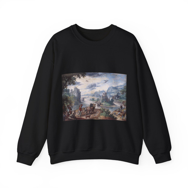 BOL, Hans - Landscape with the Fall of Icarus (Artwork) Crewneck Sweatshirt