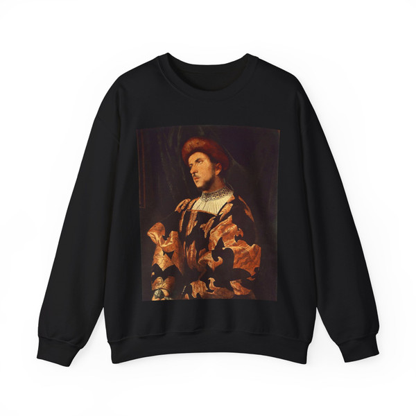 ROMANINO, Girolamo - Portrait of a Man (Artwork) Crewneck Sweatshirt